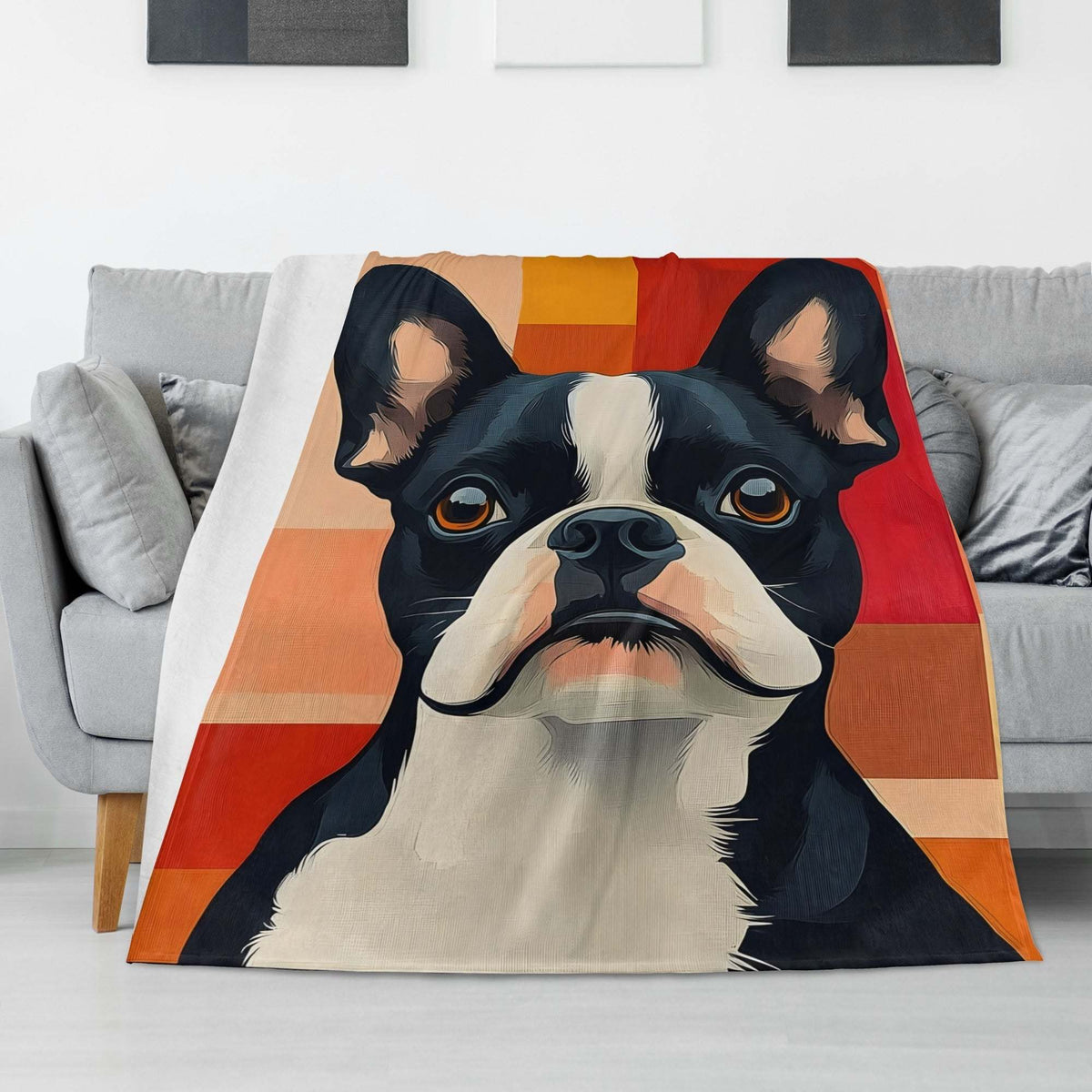 HKM-806483 Soft Cartoon Velvet Blanket for Pet Lovers, 100x130CM