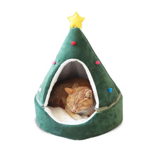 HKM-8065981 Christmas Tree Cat and Dog Litter with Soft Plush Fabric and Compressive Sponge