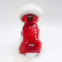 HKM-8066365 Thickened Cotton Padded Jacket for Warmth in Bright Red, Black, and Brown