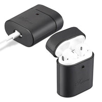 HKM-806675 Leather Earphone Cover for AirPods & Huawei Freebuds - Clamshell Design in Various Colors