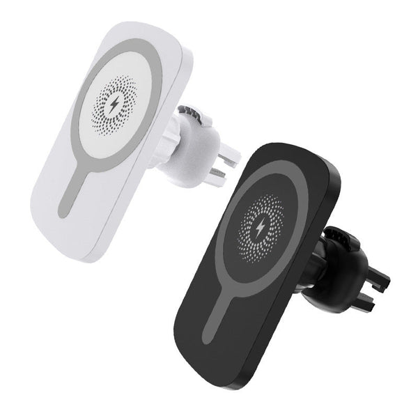 HKM-806675 Portable Wireless Car Charger with Magnetic Absorption - Model C14, Dual Output 5V/9V, Micro USB Interface, Battery Indicator