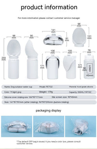 HKM-8067773 Portable Silicone Water Bottle for Pets - Large Capacity Dog Drinking Cup, Foldable & Lightweight