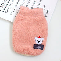 HKM-8068285 Cotton Pet Vest in Pink, Blue, and Yellow Flannel - Sizes S to XXL