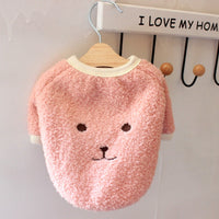 HKM-8068285 Cotton Pet Vest in Pink, Blue, and Yellow Flannel - Sizes S to XXL