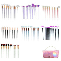 HKM-806867 Colorful 10-Piece Spiral Makeup Brush Set with Man-Made Fiber and Plastic Handles