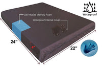 HKM-806995 Waterproof Cooling Memory Foam Seat Cushion for Comfort and Support in Office and Outdoor Use