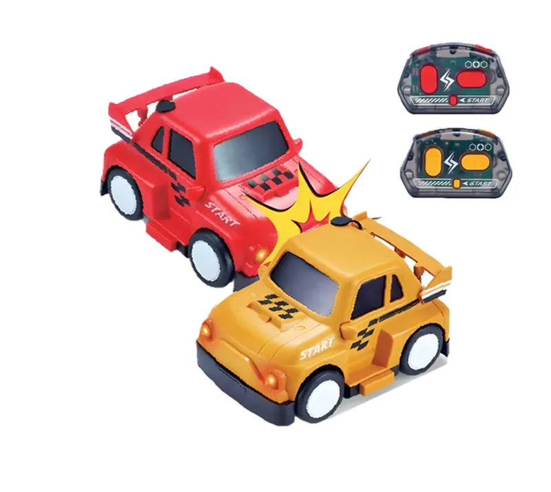 HKM-807059 Mini RC Bumper Car with Spray Sound and Light - Two Player Soccer Game for Kids