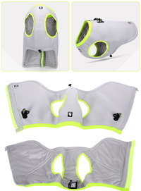 HKM-8070973 Cooling Harness Suit for Dogs - Summer Traction and Breathable Design in Gray Green and Gray Orange