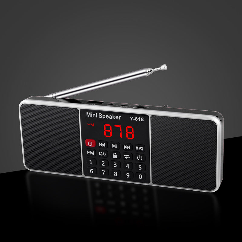 HKM-807123 Compact Dual Bluetooth Speaker with MP3 Playback and Card Reader Functionality