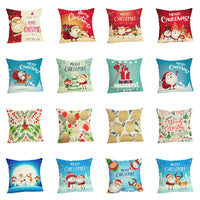 HKM-807187 Christmas-themed Linen Pillowcase 45x45cm with PP Cotton Filling