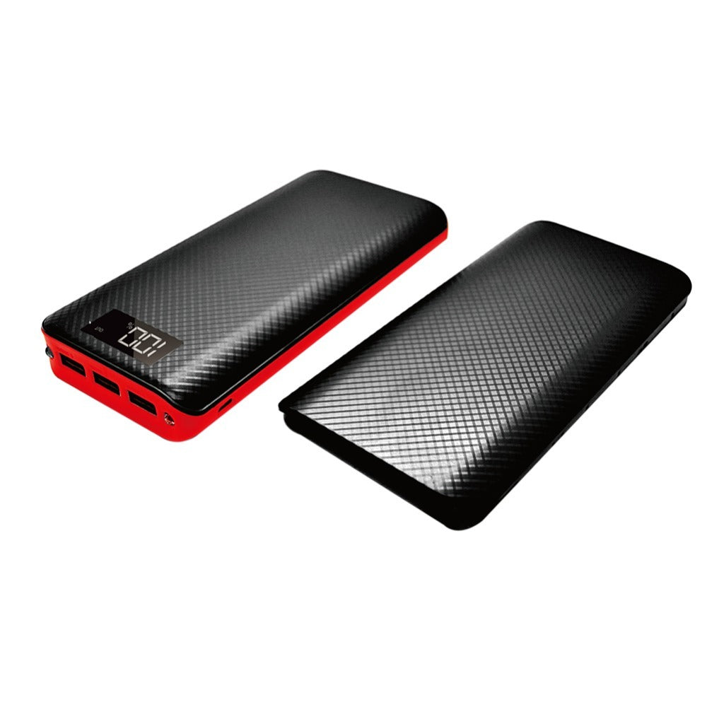 HKM-807187 Mini Slim Charging Case - Compact White and Black Design with Durable Acrylic and ABS Materials