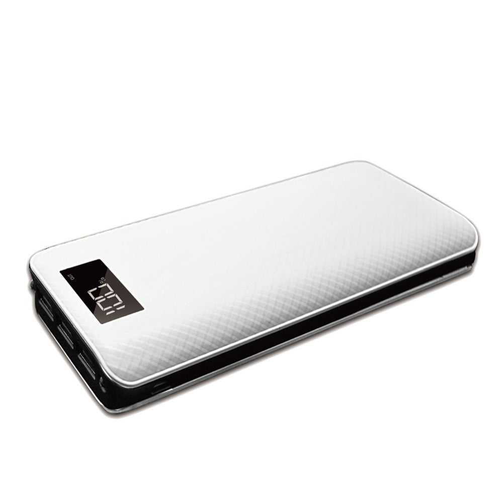 HKM-807187 Mini Slim Charging Case - Compact White and Black Design with Durable Acrylic and ABS Materials