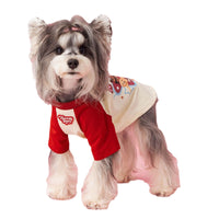 HKM-8072253 Summer Contrast Color Dog Clothes ¨C Stylish Cotton Pet Apparel in Red & Pink, Sizes XS to XXL