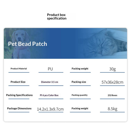 HKM-8072509 Calming Pheromone Patch for Cats and Dogs - 1 or 6 Pieces in Mixed Color Options