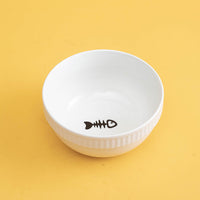 HKM-8073661 Ceramic Pet Bowl with High Foot for Neck Protection - Multiple Colors and Designs Available