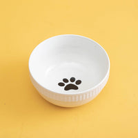 HKM-8073661 Ceramic Pet Bowl with High Foot for Neck Protection - Multiple Colors and Designs Available
