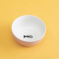 HKM-8073661 Ceramic Pet Bowl with High Foot for Neck Protection - Multiple Colors and Designs Available