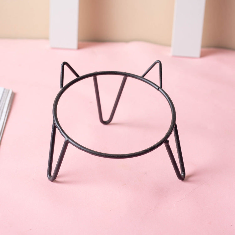 HKM-8073661 Ceramic Pet Bowl with High Foot for Neck Protection - Multiple Colors and Designs Available