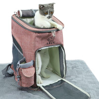 HKM-8073917 Portable Pet Carrying Bag for Small Dogs and Cats – Eco-Friendly Cationic Linen Fabric