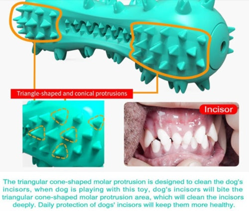 HKM-8074941 Durable Rubber Molar Stick for Small to Medium Aggressive Dogs - Cleans Teeth and Relieves Anxiety