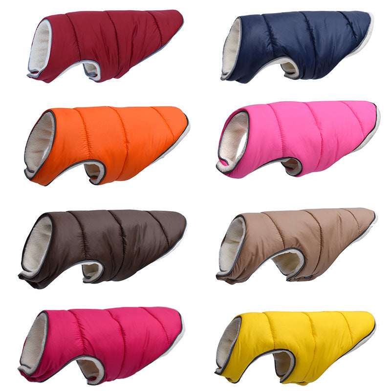 HKM-807507 Warm Reflective Fleece Pet Jacket for Small to Large Dogs in Various Colors and Sizes