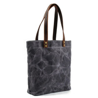 HKM-807699 Vintage Women's Waterproof Handbag in Waxed Canvas and Leather - Classic Shoulder Bag