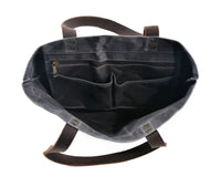 HKM-807699 Vintage Women's Waterproof Handbag in Waxed Canvas and Leather - Classic Shoulder Bag