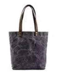 HKM-807699 Vintage Women's Waterproof Handbag in Waxed Canvas and Leather - Classic Shoulder Bag
