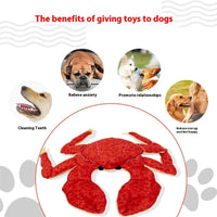 HKM-8077117 Vocal Plush Pet Toy - Bite-Resistant Seahorse & King Crab with Interactive Sounds