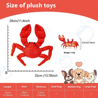 HKM-8077117 Vocal Plush Pet Toy - Bite-Resistant Seahorse & King Crab with Interactive Sounds