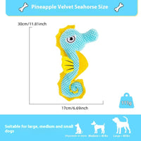 HKM-8077117 Vocal Plush Pet Toy - Bite-Resistant Seahorse & King Crab with Interactive Sounds