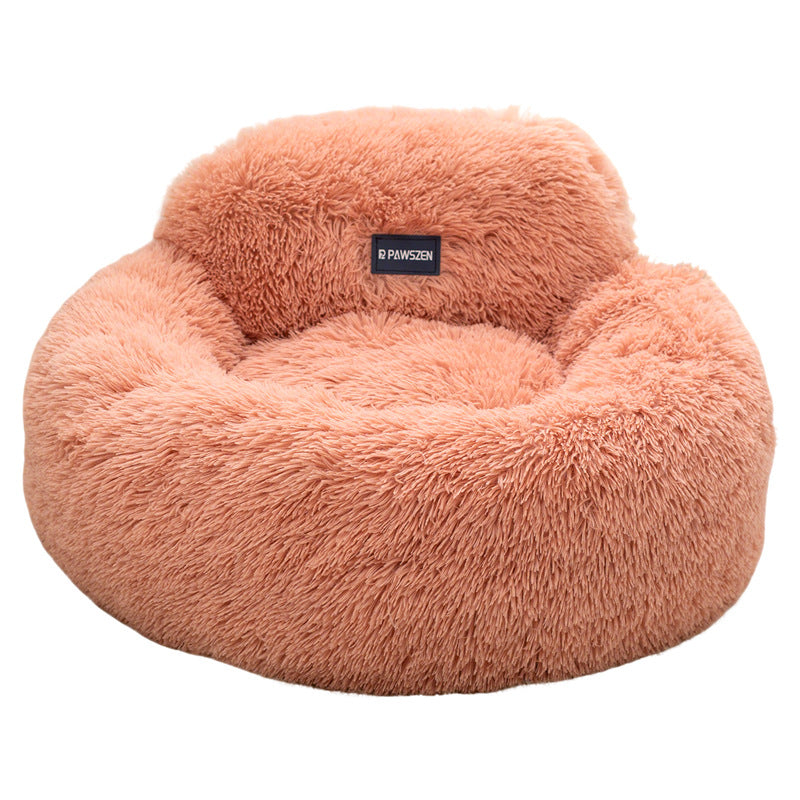 HKM-8077501 Winter Warm Breathable Pet Bed for Cats - Available in Light Gray, Dark Gray, Pink, Brown, Multiple Sizes
