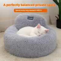 HKM-8077501 Winter Warm Breathable Pet Bed for Cats - Available in Light Gray, Dark Gray, Pink, Brown, Multiple Sizes