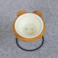 HKM-8077629 High-End Cartoon Ceramic Pet Bowl - Single and Double Sizes Available