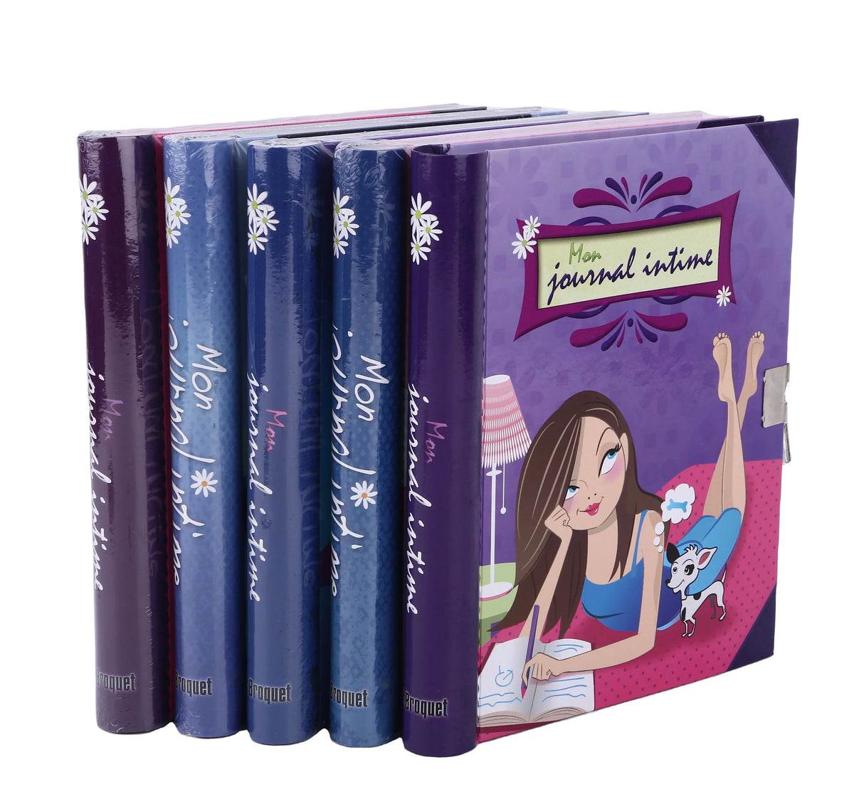 HKM-807763 Girls Luxury Diary Notebook with Lock, A4 Size Journal for Secret Thoughts