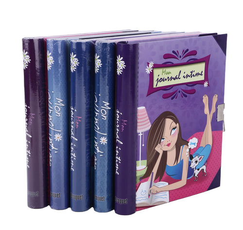 HKM-807763 Girls Luxury Diary Notebook with Lock, A4 Size Journal for Secret Thoughts