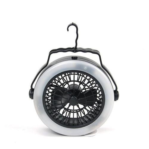 HKM-807827 Portable Rechargeable Waterproof Multi-Function Camping Fan and Light for Outdoor Activities
