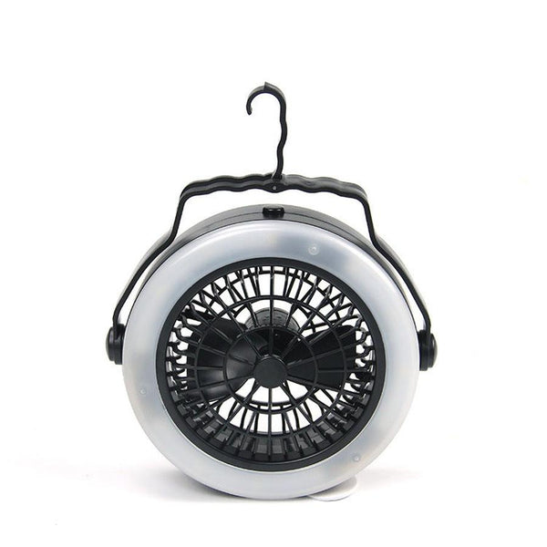 HKM-807827 Portable Rechargeable Waterproof Multi-Function Camping Fan and Light for Outdoor Activities