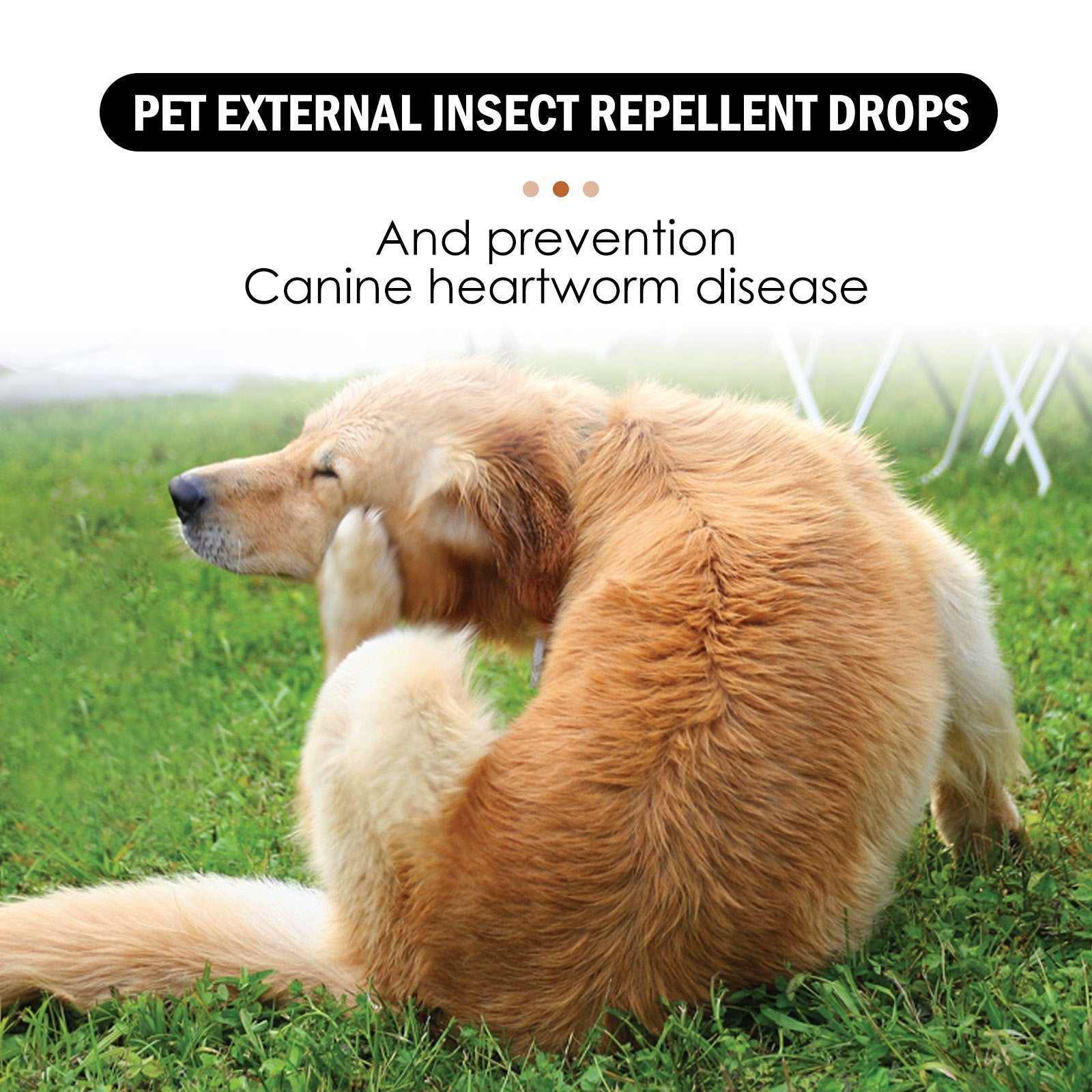 HKM-8079037 Pet Drops Spray for Effective Removal of Lice, Ticks, and Fleas in Dogs - 30ml