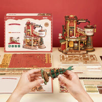 HKM-808083 3D Wooden Puzzle Music Box Assemble Kit EAB01 Dream Gift