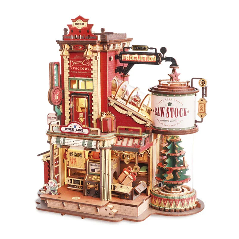 HKM-808083 3D Wooden Puzzle Music Box Assemble Kit EAB01 Dream Gift