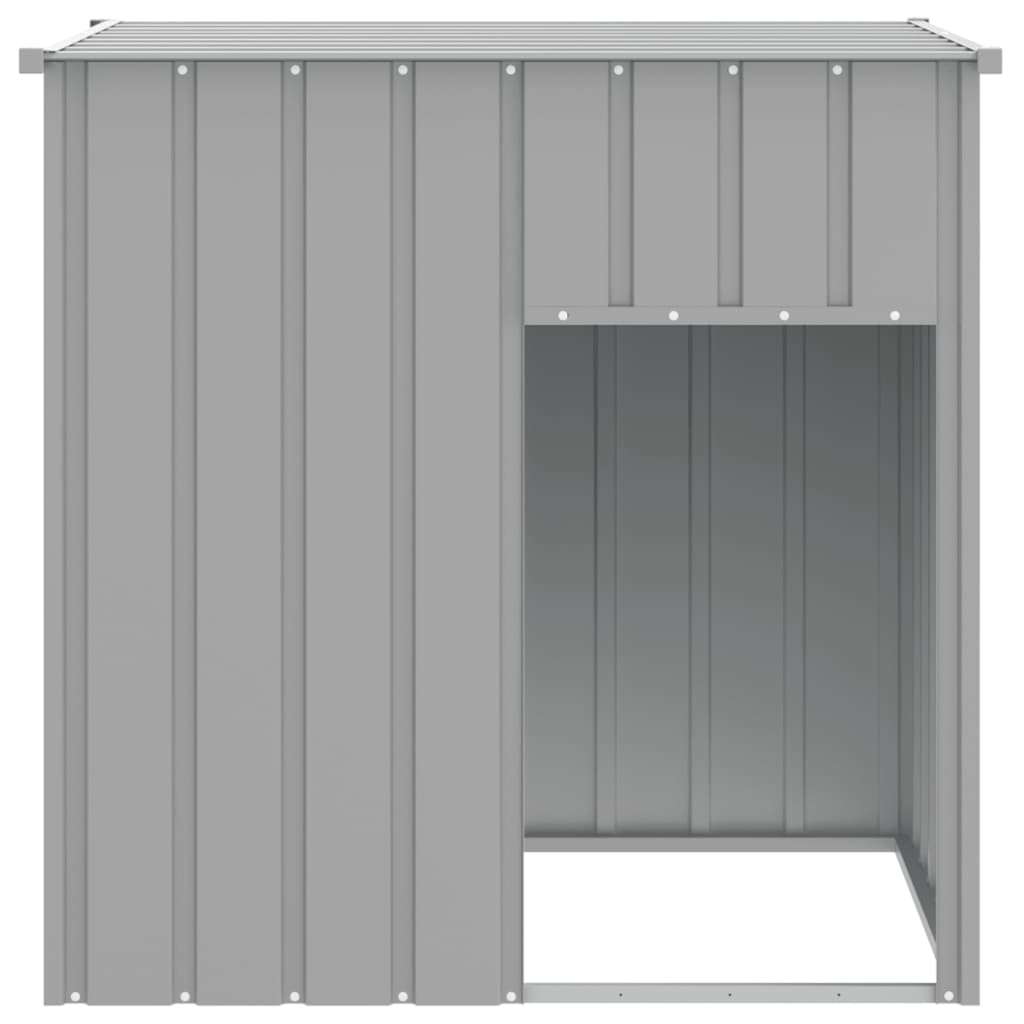 HKM-8081469 Spacious Galvanized Steel Doghouse with Roof for Safety and Comfort