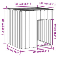 HKM-8081469 Spacious Galvanized Steel Doghouse with Roof for Safety and Comfort