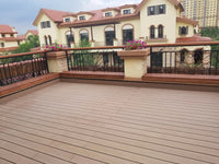 HKM-808147 Durable Composite Wood Plastic Decking for Garden and Courtyard Flooring in Various Colours