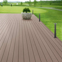 HKM-808147 Durable Composite Wood Plastic Decking for Garden and Courtyard Flooring in Various Colours