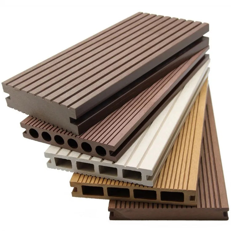 HKM-808147 Durable Composite Wood Plastic Decking for Garden and Courtyard Flooring in Various Colours
