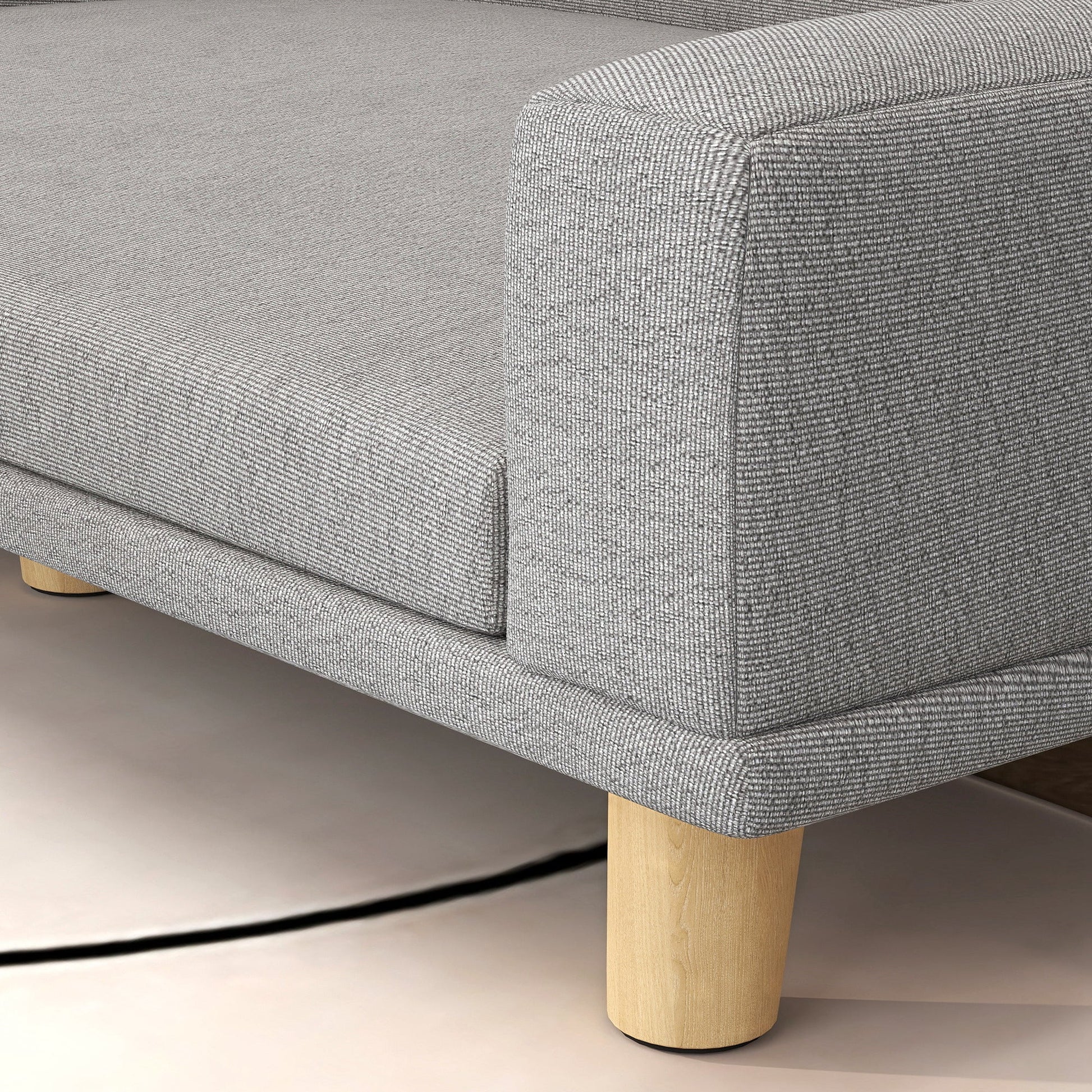 HKM-8081853 Large Dog and Cat Sofa Couch Bed with Washable Cushion in Gray