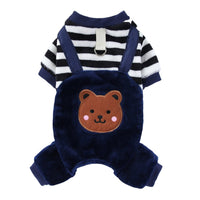 HKM-8082877 Cozy Red Flannel Four-Leg Pet Clothing for Dogs and Cats