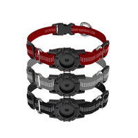 HKM-8085181 Adjustable Anti-Lost Pet Dog Collar - Nylon in Black, Red, Silver - Multiple Sizes Available