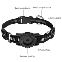 HKM-8085181 Adjustable Anti-Lost Pet Dog Collar - Nylon in Black, Red, Silver - Multiple Sizes Available